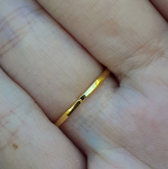 Pink opal crescent moon Adjuastable ring - Picture 4 of 4